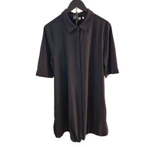 Chico's UPF Bungee Dress Size 2, L Beachy Coastal Minimalist Stretchy